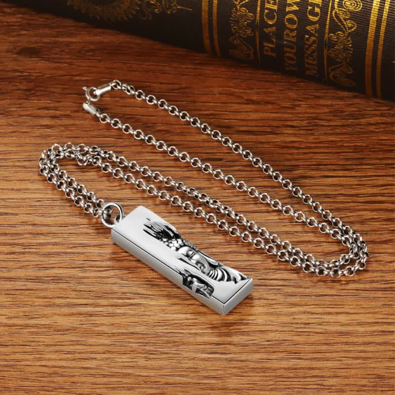 Tathagata Buddha Strength Protection Amulet Lucky Vintage Style Pendant Necklace