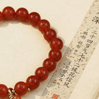 Natural Red Agate Buddha Success Bracelet