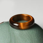 Tiger Eye Stone Strength Protection Ring