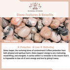 Anxiety Stress Healing Crystal Zebra Jasper Bead Bracelet