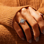 Sterling Silver Lotus Zircon Blessing Protection Ring