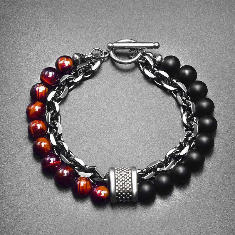 Natural Tiger Eye Lazurite Lapis Lazuli Protection Bracelet