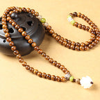 Tibetan Rosewood Lotus Mala Protection Calm Necklace Bracelet