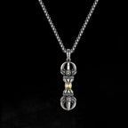 Tibetan Dorje Vajra Design Wealth Necklace Pendant