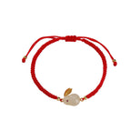 925 Sterling Silver Year of the Rabbit Hetian White Jade Luck Red String Protection Bracelet