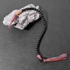 Handmade Tibetan Black Onyx Tassel Bracelet