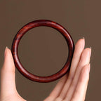 Tibetan Small Leaf Red Sandalwood Ebony Green Sandalwood Protection Bracelet Bangle