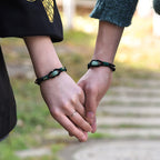 Tibetan Jade Lucky Black Rope Couple Bracelet