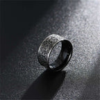 Four Guardian Beast Dragon White Tiger Suzaku Basalt Carved Success Luck Ring