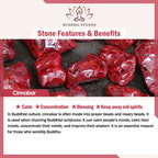 Natural Cinnabar Four Leaf Clover Blessing Red String Bracelet Anklet