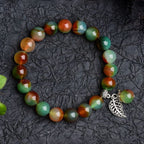 Tibetan Natural Green Agate Healing Bracelet