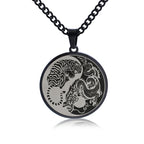Tiger Dragon Titanium Steel Chain Necklace Harmony Pendant