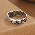 Koi Fish Auspicious Cloud Design Luck Wealth Ring