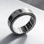 Bagua Yin Yang Titanium Steel Balance Rotatable Ring