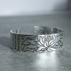 Tibetan Lotus White Copper Luck Bracelet