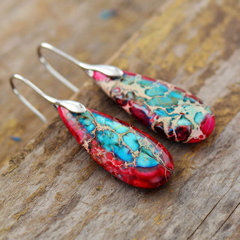 Emperor Stone Crystal Happiness Earrings