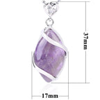Marquise Pattern Natural Crystal Stone Charm Necklace Pendant