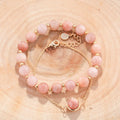 Sunstone Strawberry Quartz Crystal Positive Bracelet