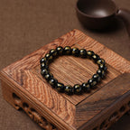 Tibet White Crystal Black Onyx Om Mani Padme Hum Meditation Bracelet