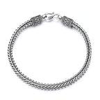 Vintage Dragon Keel Braided Twisted Design Wealth Buckle Bracelet