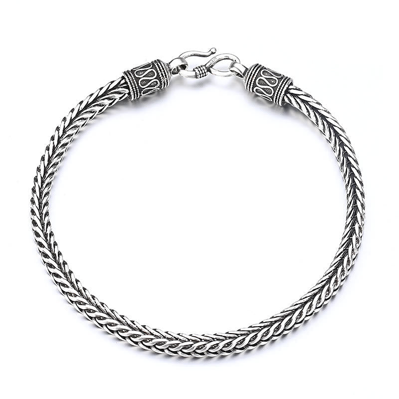 Vintage Dragon Keel Braided Twisted Design Wealth Buckle Bracelet