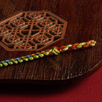 "May you be blessed with peace and safety in all four seasons" Lucky Multicoloured Bracelet