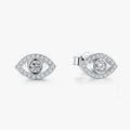925 Sterling Silver Evil Eye Symbol Protection Stud Earrings