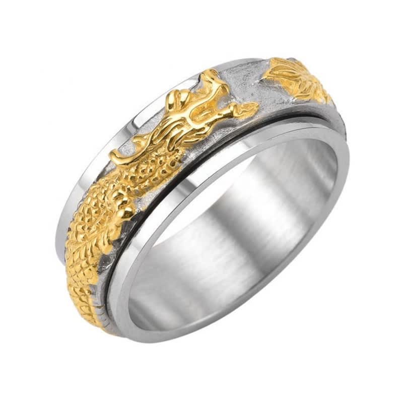 Dragon Titanium Steel Stimulation Rotatable Ring