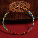 "May you be blessed with peace and safety in all four seasons" Lucky Multicoloured Bracelet