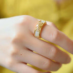 White Jade Luck Ring Necklace