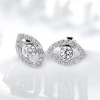 925 Sterling Silver Evil Eye Symbol Protection Stud Earrings