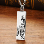 Tathagata Buddha Strength Protection Amulet Lucky Vintage Style Pendant Necklace