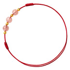 Strawberry Crystal Beads Luck Red String Anklet