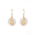 FengShui White Jade Fortune Earrings