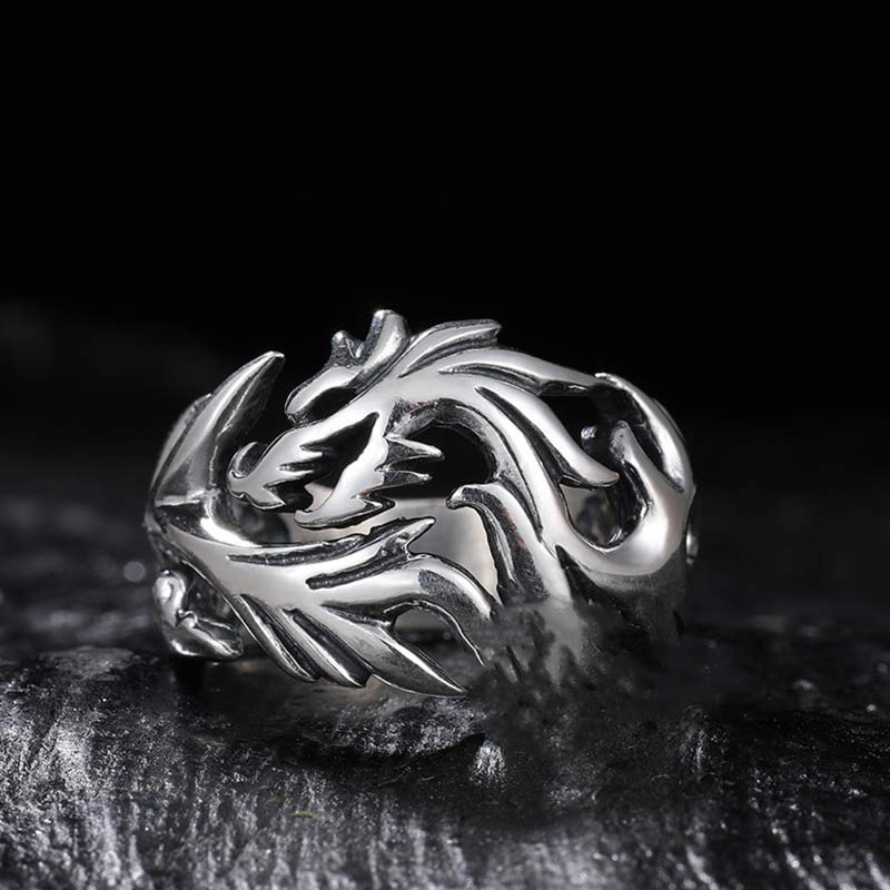 Dragon Pattern Protection Strength Adjustable Ring