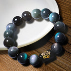 Natural Rainbow Obsidian Positive Transformation Bracelet