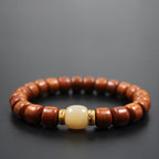 Tibetan Bone Beads Om Mani Padme Hum Strength Bracelet