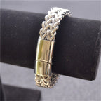 Fish Scale Magnetic Buckle Titanium Steel Balance Bracelet Bangle