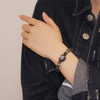 Gold Sheen Obsidian Silver Sheen Obsidian Lovely Paw Lucky Cat Protection Bracelet
