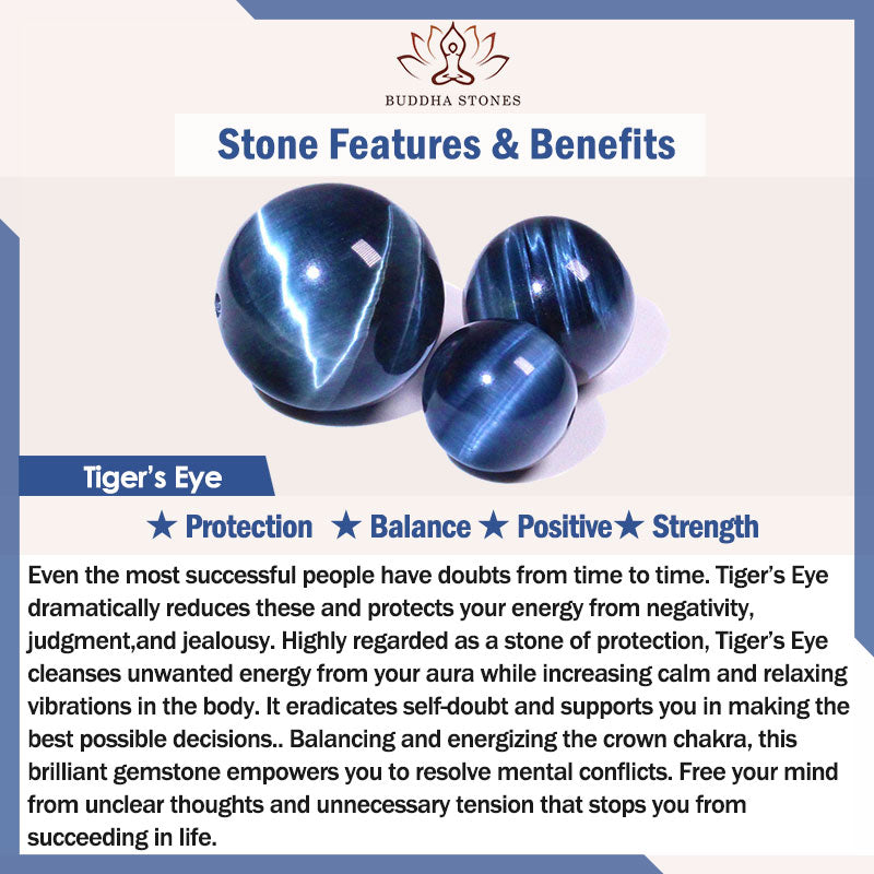 Divine Blue Tiger Eye Stone Protection Bracelet