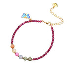 Garnet Tourmaline Butterfly Protection Bracelet Anklet