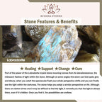Labradorite Water Drop Support Healing Necklace Pendant