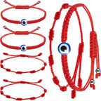 4Pcs Evil Eye Seven Knot Red String Protection Bracelet