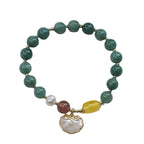 Jade Sea shell Ruyi Lock Luck Bracelet