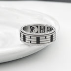 Bagua Yin Yang Titanium Steel Balance Rotatable Ring