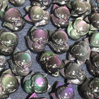 Natural Rainbow Obsidian Gold Sheen Obsidian Nine Tailed Fox Positive Necklace Pendant