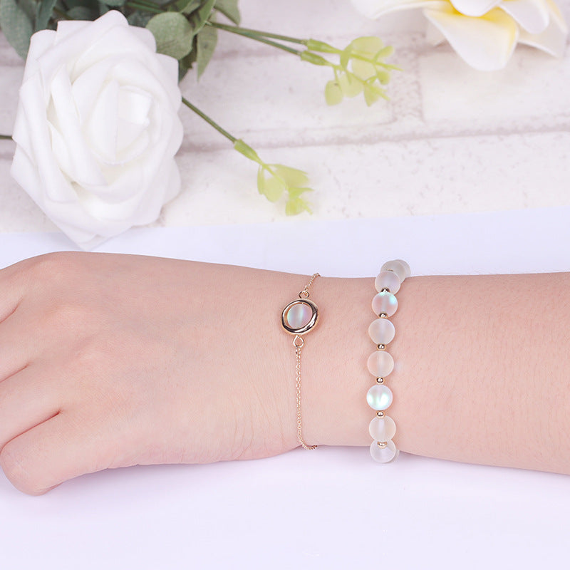 Sunstone Strawberry Quartz Crystal Positive Bracelet