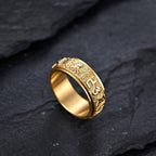 Six True Words Balance Calm Titanium Steel Ring