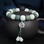 White Bodhi Six True Words Protection Bracelet