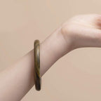 Tibetan Small Leaf Red Sandalwood Ebony Green Sandalwood Protection Bracelet Bangle